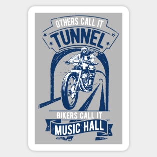 Bikers Call It Music Hall, retro motorcyclist, motorbike Sticker